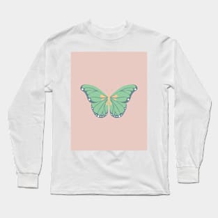 Green Butterfly Long Sleeve T-Shirt